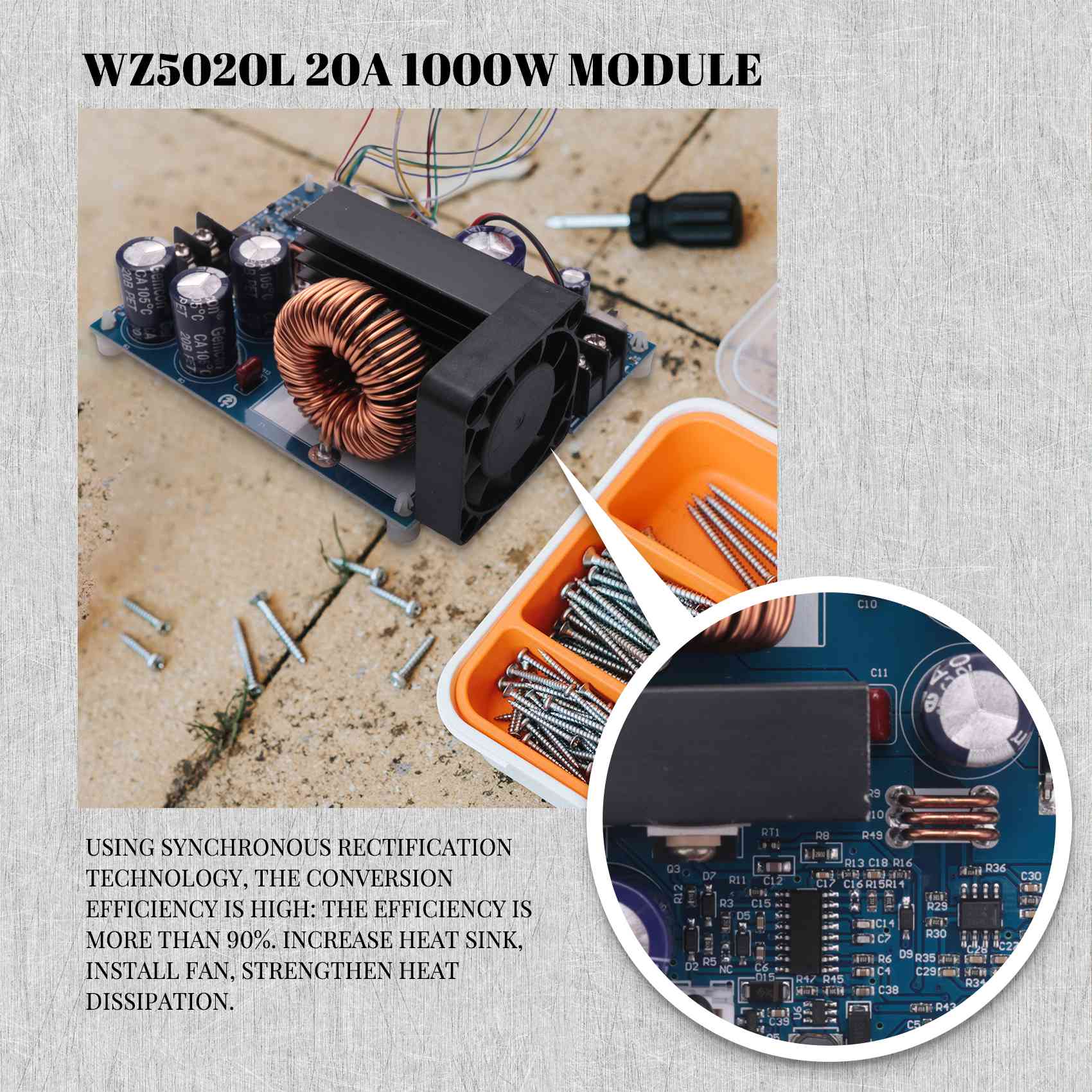 Persevering- WZ5020L 20A 1000W – Step Down Dc Power Supply Module 1000W Bewertung und Preis
