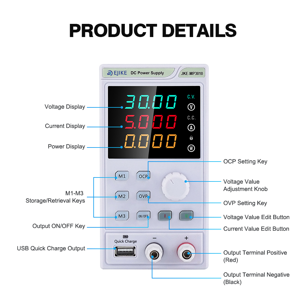 EJIKE DC-Netzteil 300W Program – Programmable Dc Power Supply 60V 10A Bewertung und Preis